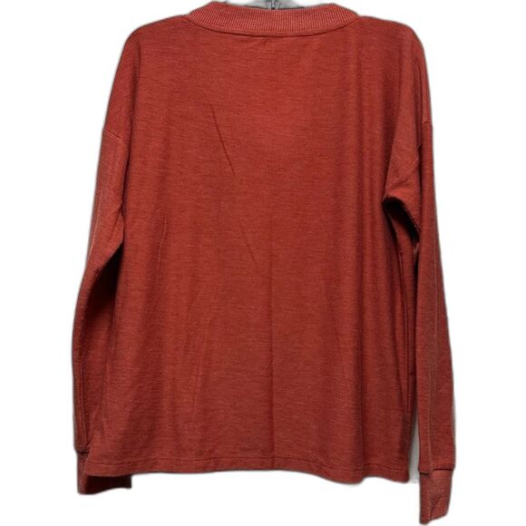 Natural Reflections V-Neck Sweater Orange Woman's (33) - Picture 3 of 3